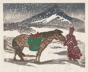 Lot 7302, Auction  108, Kolesnikoff, Sergej Michaijlovic, Winter in der Nordmongolei