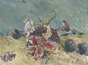 Lot 7363, Auction  108, Ladwig, Roland, Rote Lilie und zwei Pflaumen