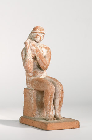 Lot 7381, Auction  108, Lörcher, Alfred, Sitzende Frau, sich die Haare flechtend