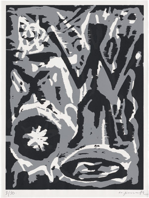 Lot 7465, Auction  108, Penck, A.R., Schwarze Figur (Jäger)