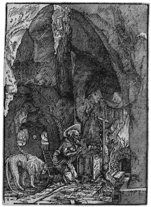 Lot 5444, Auction  109, Altdorfer, Albrecht, Der hl. Hieronymus in der Höhle