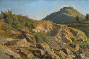 Lot 6081, Auction  109, Hummel, Carl Maria Nikolaus, Südliche Landschaft mit steinigem Hang