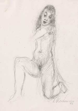 Lot 7146, Auction  109, Gleichmann, Otto, Kniender Akt