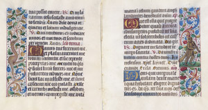 Lot 1002, Auction  110, Monsterbordüren, 4 Einzelblätter aus illuminierten Stundenbüchern