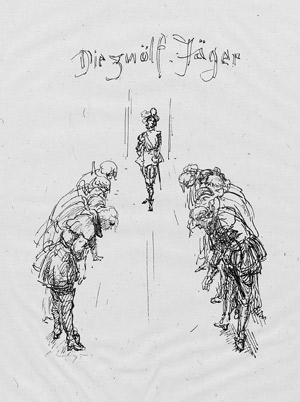 Lot 3514, Auction  110, Slevogt, Max, Die zwölf Jäger