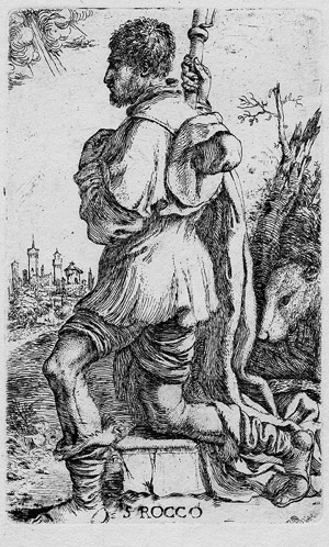 Lot 5052, Auction  110, Caletti, Giuseppe, Der hl. Rochus