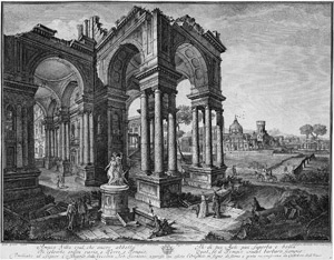 Lot 5257, Auction  110, Acqua, Cristoforo dall', Architekturcapriccio in römisch inspirierter Landschaft