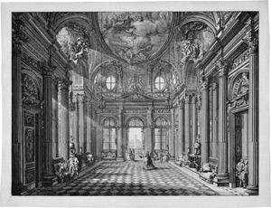 Lot 5274, Auction  110, Desprez, Louis-Jean, Blick in das Innere eines großen Salons