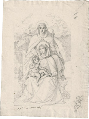 Lot 6589, Auction  110, Wach, Carl Wilhelm, Die heilige Anna Selbdritt