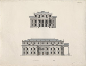 Lot 6601, Auction  110, Winkler, Georg Friedrich, Entwurf für ein Hoftheater 