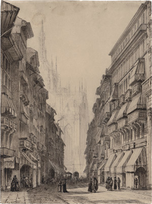 Lot 6636, Auction  110, Alt, Rudolph von, Blick auf den Mailänder Dom