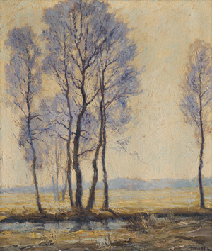 Lot 7352, Auction  110, Pippel, Otto, Herbstliche Bäume im goldenen Frühnebel 