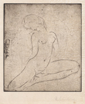 Lot 8200, Auction  110, Lehmbruck, Wilhelm, Sitzendes Mädchen / Kopf geneigt