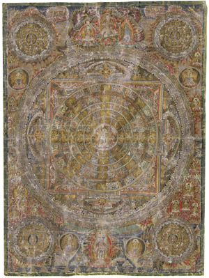 Lot 517, Auction  111, Mandala, mit hinduistischen Gottheiten. 
