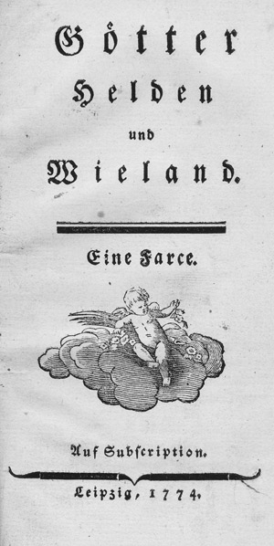 Lot 1691, Auction  111, Goethe, Johann Wolfgang von, Götter Helden und Wieland