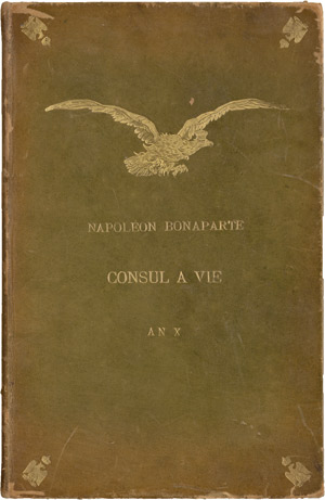 Lot 2238, Auction  111, Napoleon I. Bonaparte, Ernennung zum Ersten Konsul