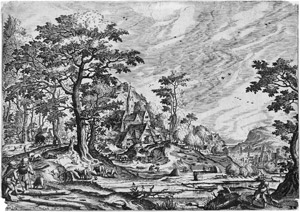 Lot 5420, Auction  111, Bol, Hans, Landschaft mit einem Schloss hinter Häusern
