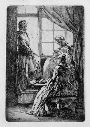 Lot 5431, Auction  111, Chodowiecki, Daniel, Drei Damen am Fenster