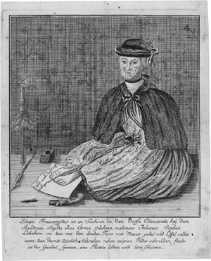 Lot 5438, Auction  111, Deutsch, um 1770. Das Frauenzimmer Johanna Sophia Liebschern 