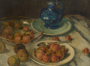 Lot 7089, Auction  111, Erbe, Paul, Stilleben mit Erdbeeren