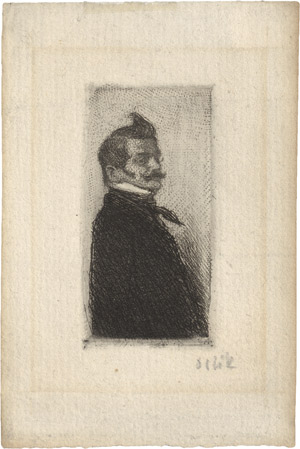 Lot 7317, Auction  111, Orlik, Emil, Selbstbildnis - Biedermeier-Selbstbildnis