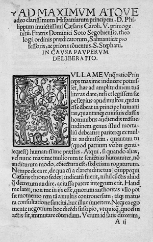 Los 2022 - Soto, Domingo de - Ad maximum atque adeo clarissimum Hispaniarum principem in cavsa pauperum deliberatio - 1 - thumb