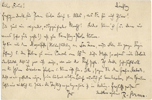 Lot 2764, Auction  112, Strauss, Richard, Postkarte 1901 an Ernst von Schuch