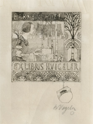 Los 3584 - Vogeler, Heinrich - "Barken-Hoff". Gestochenes signiertes Jugendstil-Exlibris - 0 - thumb