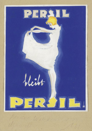 Los 3669 - Marschner, Johannes - Persil bleibt Persil. Originalentwurf für ein Werbeplakat, monogrammiert "IM".  - 0 - thumb