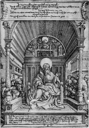 Lot 5133, Auction  112, Hopfer, Daniel, Der hl. Paulus auf dem Thron, predigend