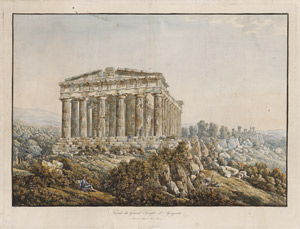 Lot 5278, Auction  112, Cassas, Louis-François, Façade du Grand Temple d'Agrigente