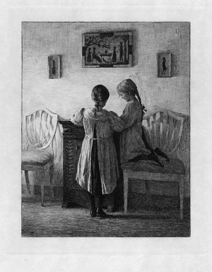 Lot 5404, Auction  112, Ilsted, Peter, Interieur mit zwei kleinen Mädchen 