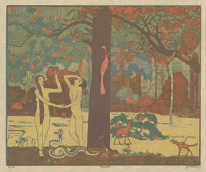 Lot 5473, Auction  112, Váchal, Josef, "Paradis": Adam und Eva.