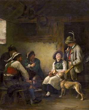 Lot 6159, Auction  112, Defregger, Franz von, Die umworbene Sennerin