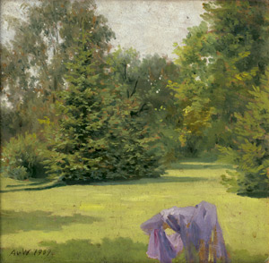 Lot 6245, Auction  112, Werner, Anton von, Der Garten des Künstlers in Wannsee