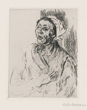 Lot 7226, Auction  112, Liebermann, Max, Aus dem Judenviertel in Amsterdam, Fischweib