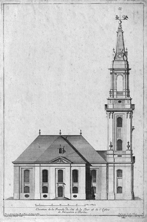 Lot 193, Auction  113, Jerusalem-Kirche, 4 Kupferstiche mit Ansicht, Grund- und Aufriss 