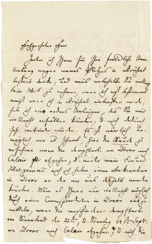 Lot 2371, Auction  113, Mendelssohn Bartholdy, Felix, Brief 1837