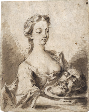 Lot 6701, Auction  113, Italienisch, 18. Jh. Salome mit dem Haupt Johannes des Täufers