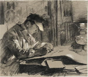 Lot 6900, Auction  113, Arnold, Karl, Der Künstler bei der Arbeit: Selbstbildnis mit 25 Jahren