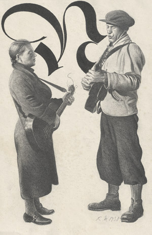 Lot 7328, Auction  113, Müller, Richard, N (Zwei Musikanten)