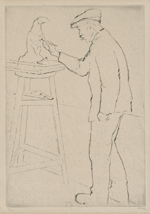Lot 7351, Auction  113, Orlik, Emil, August Gaul modelliert einen Fischotter