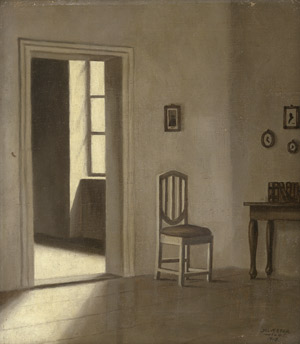 Lot 7474, Auction  113, Wildt, Interieur mit weißem Stuhl