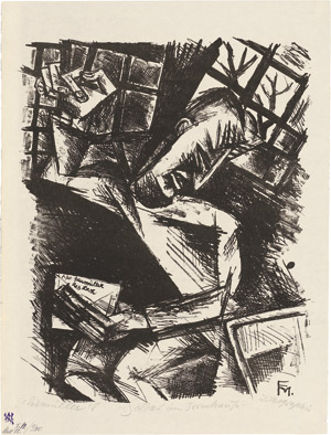 Lot 8352, Auction  113, Felixmüller, Conrad, Soldat im Irrenhaus II