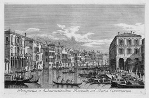 Lot 5522, Auction  114, Visentini, Antonio, Prospectus in Magnum Canalem e Regione S. Clarae ad Aedem S. Crucis