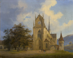 Lot 6036, Auction  114, Quaglio, Domenico, Ansicht des Zisterzienserklosters Pforta bei Naumburg