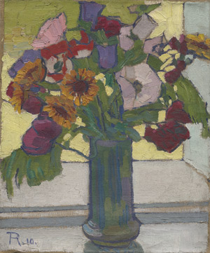 Lot 6194, Auction  114, Monogrammist R, Stillleben mit Zinnien, Mohn- und Glockenblumen