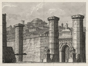 Lot 6598, Auction  114, Galliari, Gasparo, Theaterprospekt mit Architekturcapriccio
