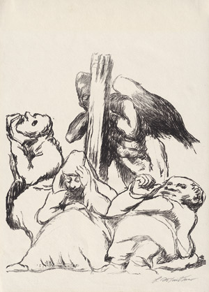 Lot 7048, Auction  114, Meidner, Ludwig, Totenklage