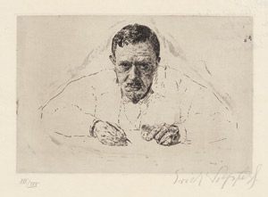 Lot 7516, Auction  114, Wolfsfeld, Erich, Selbstporträt - Horizontale Platte